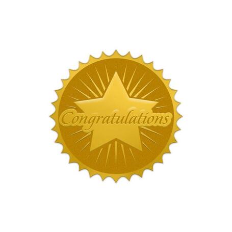 7990583dz 753902 Certificate Seals Congratulations Gold Foil Certificate Seals